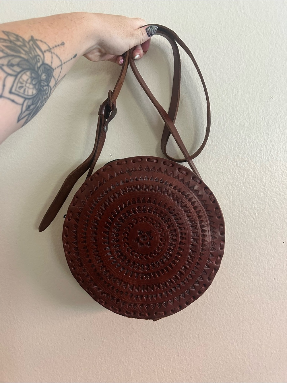 Handcrafted Mexican Leather Crossbody Bag 🤎 - Never Used